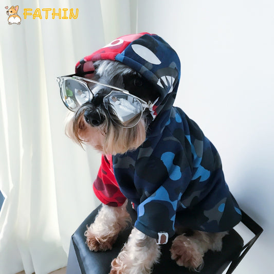 FATHIN Dog Clothes Pupreme Pawmain French Bulldog Shirt Dog Sweater Sport Retro Chihuahua Cat Pet Clothes S-XXL
