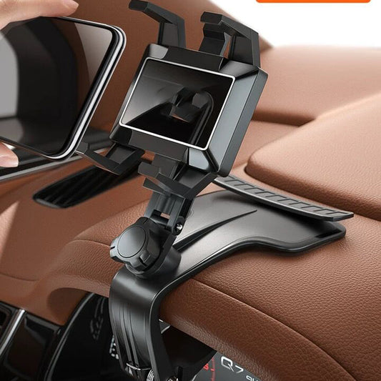 New Car Phone Holder Rotary Adiustable Navigation Car Phone Stand Multi-Function With Parking Card Automotive Goods