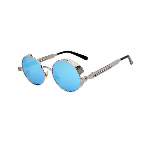 Round Metal Steampunk Sunglasses for Men or Women